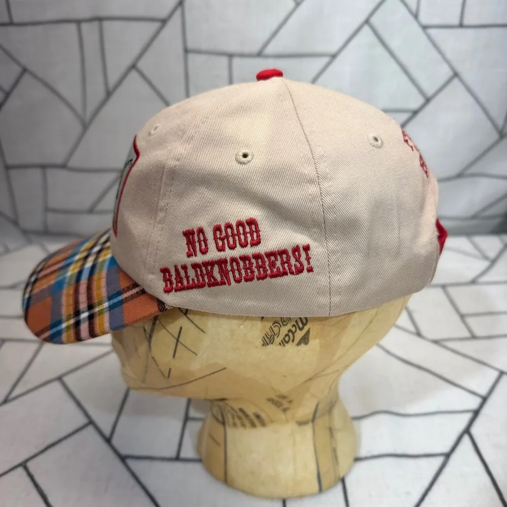 Silver Dollar City Hat Youth Tan Plaid Fire In The Hole Baldknobbers Cap READ